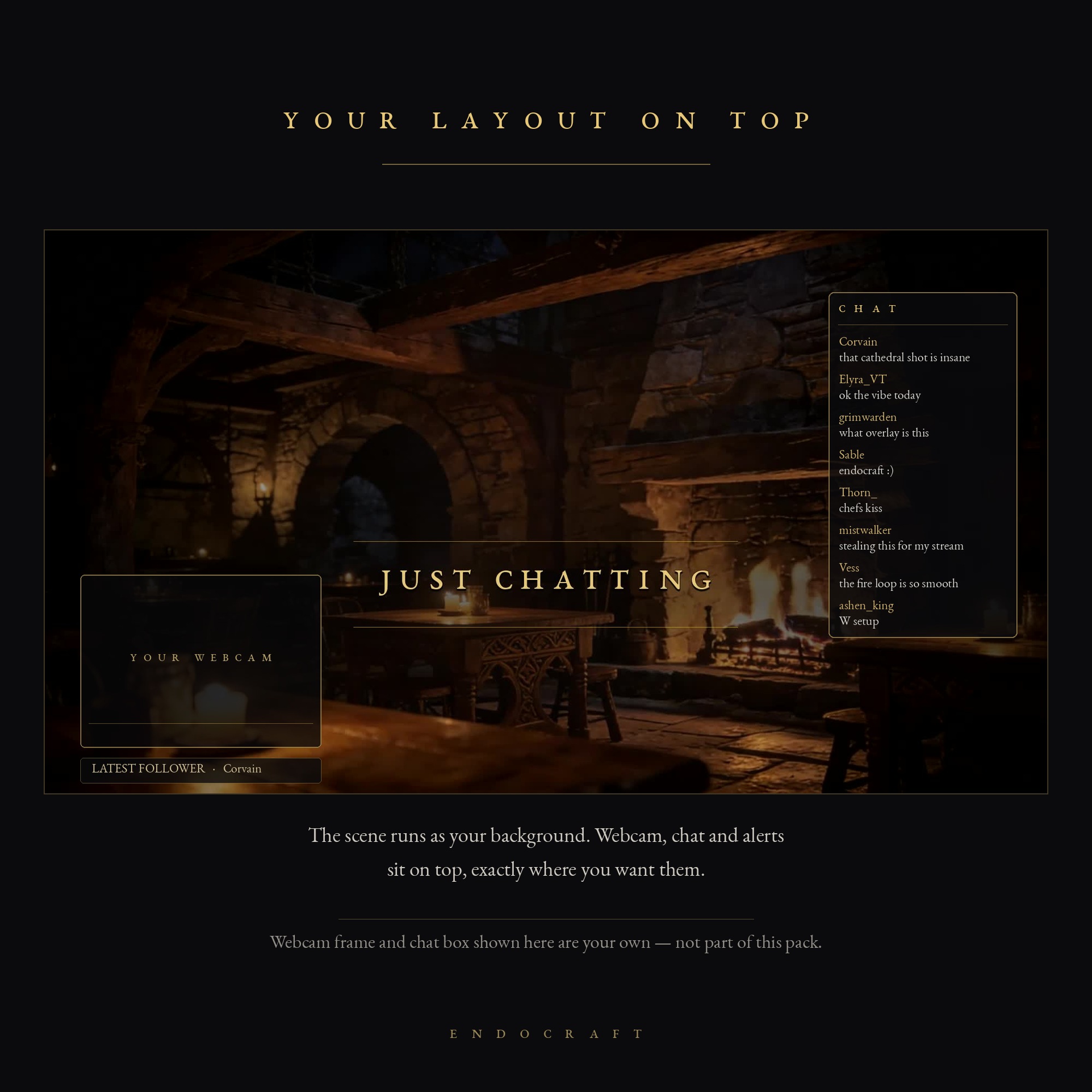 Dark Fantasy Stream Scenes Vol. I in use
